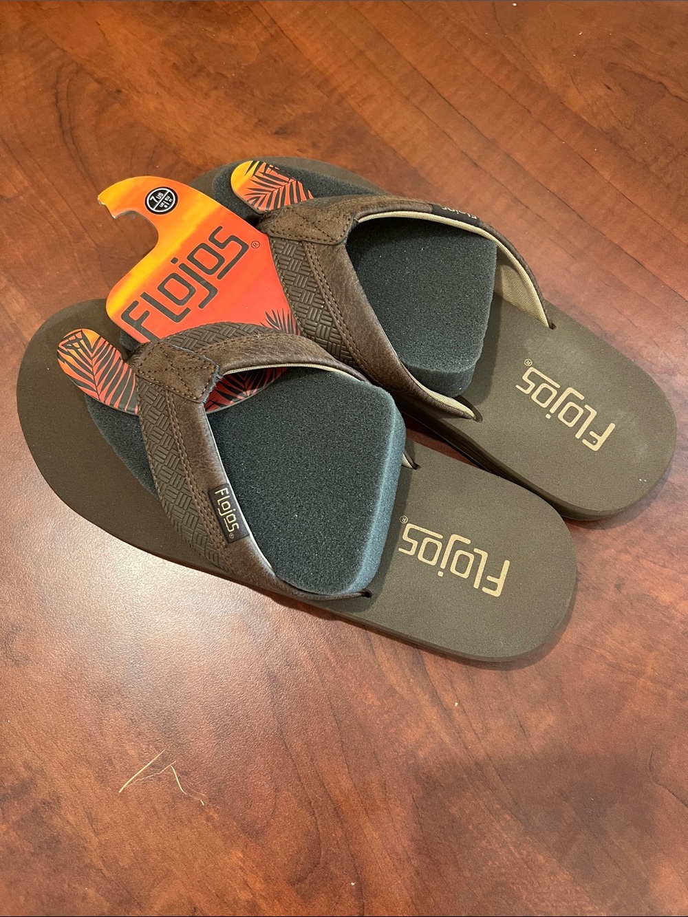 Flojos Men's Ryan Chestnut Flip Flops